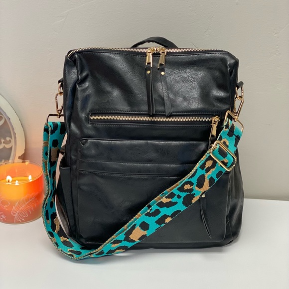 eye candy Handbags - Brand NEW Crossbody Strap for any Bag in Teal Leopard 🖤🤎